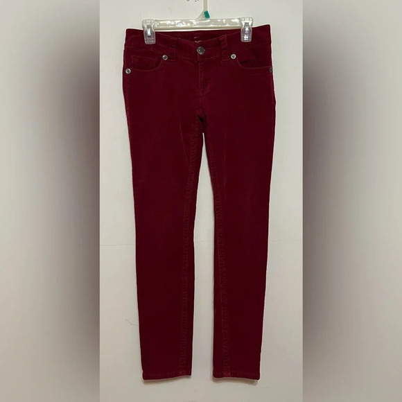 Seven 7 corduroy skinny pants. Red  Size 4 - Picture 4 of 12